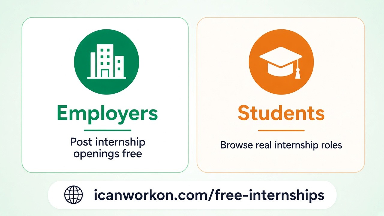 Employers post internship openings free. Students browse real internship roles.